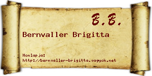 Bernvaller Brigitta névjegykártya